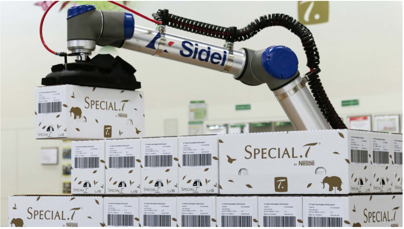 Nestlé en la Industria 4.0, paletizado de calidad con el cobot de Sidel